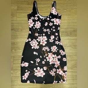 BlackMilk, bodycon, Cherry Blossom mini dress, small.
